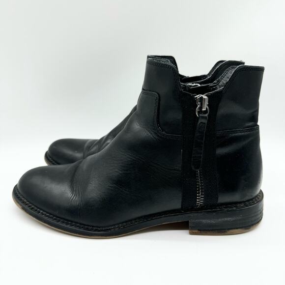 Franco Sarto Women's Halford Zip Ankle Bootie Black Size 8.5 Moto Boho Office - Picture 6 of 11